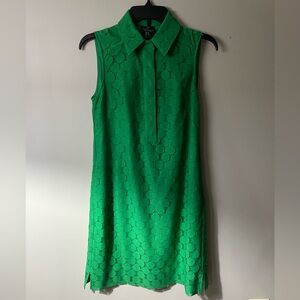 Adrianna Papell Vibrant Green Textured Mini Dress size 4